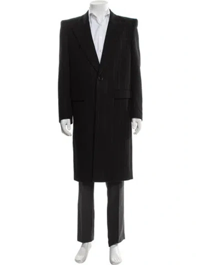 Pre-owned Saint Laurent 2023 Wool Overcoat In Black