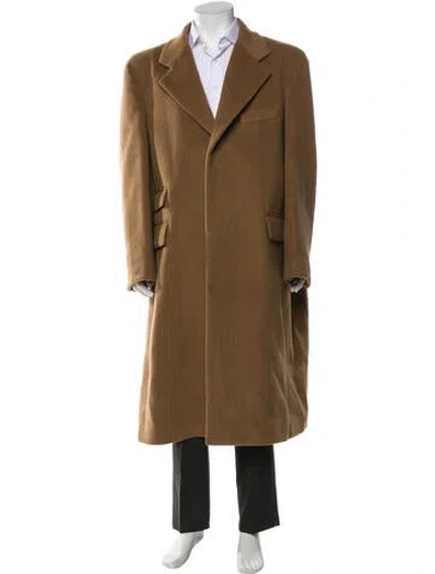 Pre-owned Saint Laurent 2023 Wool Overcoat In Brown