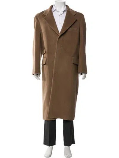 Pre-owned Saint Laurent 2023 Wool Overcoat W/ Tags In Brown