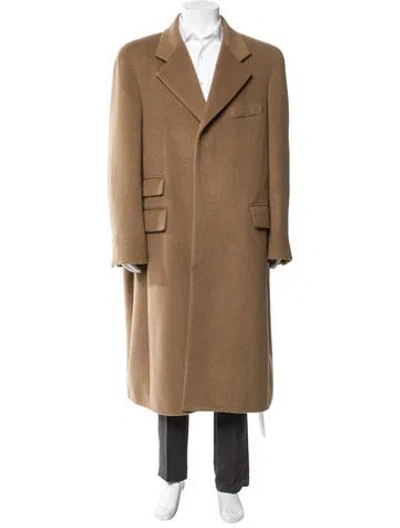 Pre-owned Saint Laurent 2023 Wool Overcoat W/ Tags In Neutral