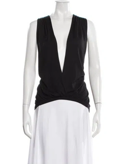 Pre-owned Saint Laurent 2023 Wool Top In Black
