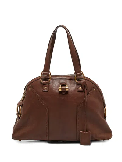 Pre-owned Saint Laurent 2024 Dome Tote Bag In Brown
