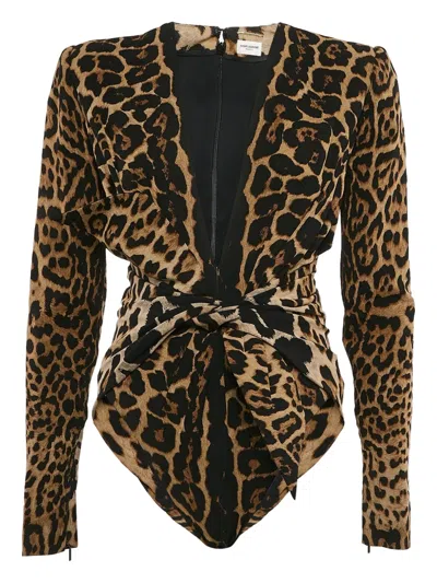 Pre-owned Saint Laurent 2024 Leopard-print Body
