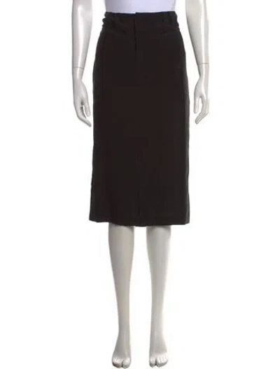 Pre-owned Saint Laurent 2024 Midi Length Skirt In Black