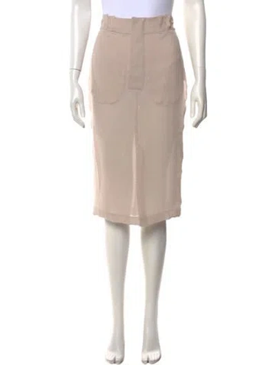 Pre-owned Saint Laurent 2024 Midi Length Skirt In Neutrals