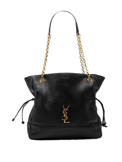 Pre-owned Saint Laurent 2024 Small Quilted Lambskin Jamie Shopping Tote Bag In Black
