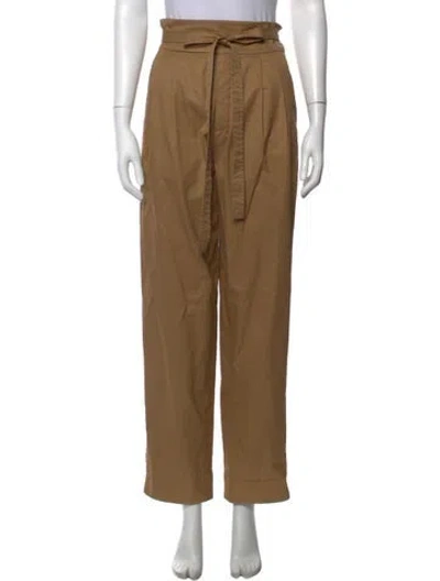 Pre-owned Saint Laurent 2024 Wide Leg Pants In Brown