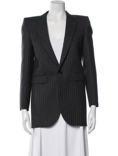 Pre-owned Saint Laurent 2024 Wool Blazer In Gray