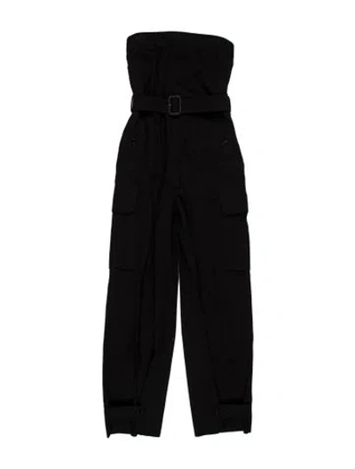 Pre-owned Saint Laurent 2024 Wool Jumpsuit In Black
