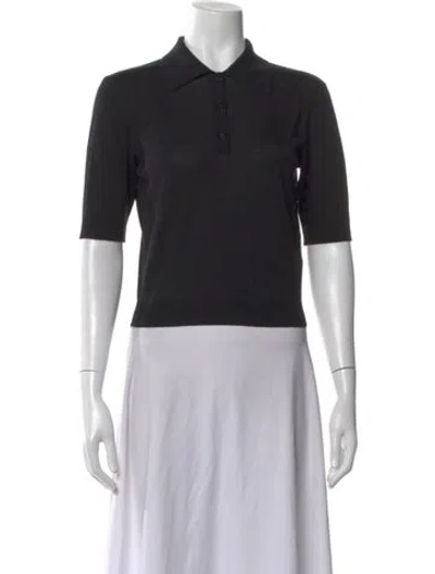 Pre-owned Saint Laurent 2024 Wool Polo In Black