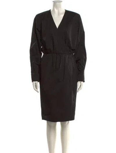 Pre-owned Saint Laurent 2024-2025 Knee-length Dress In Black