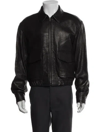 Pre-owned Saint Laurent 2025 Lambskin Bomber Jacket W/ Tags In Brown