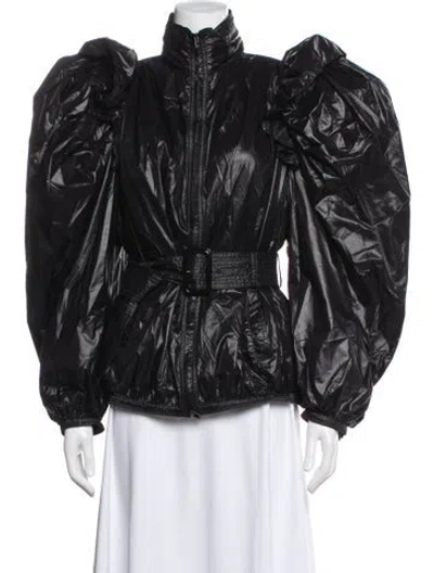Pre-owned Saint Laurent 2025 Nylon Bomber Jacket In Black