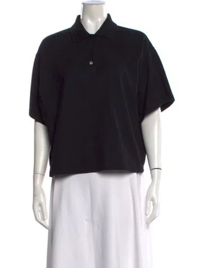 Pre-owned Saint Laurent 2025 Short Sleeve Polo In Black