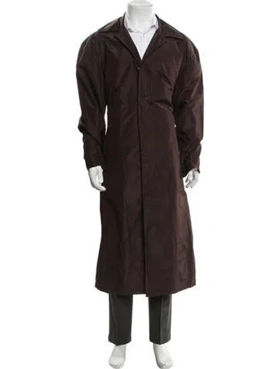 Pre-owned Saint Laurent 2025 Silk Coat In Brown