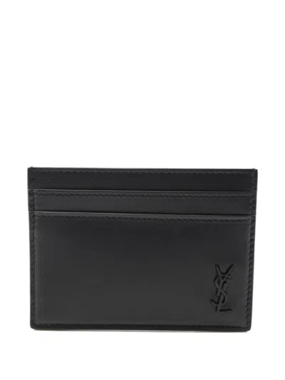 Pre-owned Saint Laurent 20s Tiny Cassandre Ysl Logo-plaque Cardholder