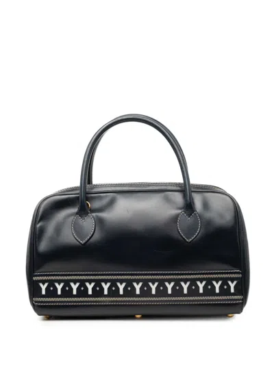 Pre-owned Saint Laurent 20th Century Calfskin Classic Y Satchel In Blue