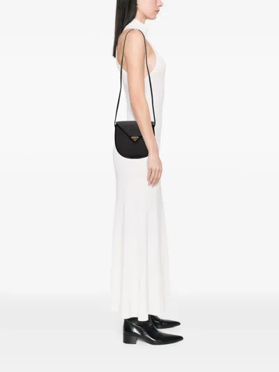 Pre-owned Saint Laurent 20th Century Coated Canvas Crossbody Bag In Gray