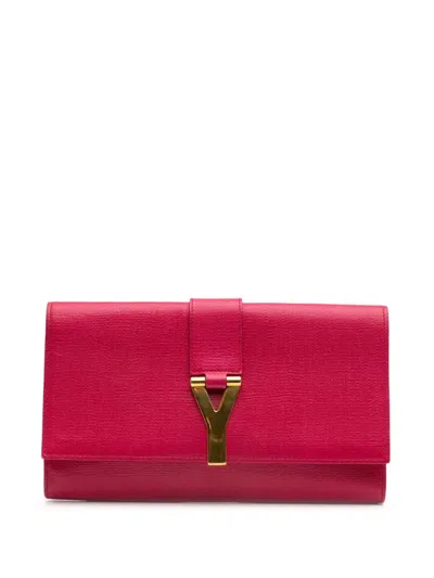 Pre-owned Saint Laurent 20th Century Leather Chyc Ligne Clutch Bag