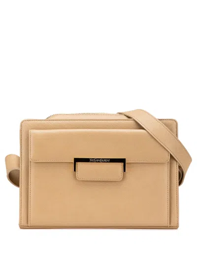 Pre-owned Saint Laurent 20th Century Leather Crossbody Bag In Brown