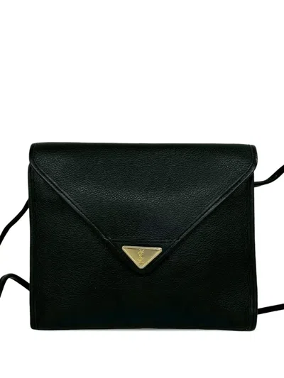 Pre-owned Saint Laurent 20th Century Leather Crossbody Bag In Black