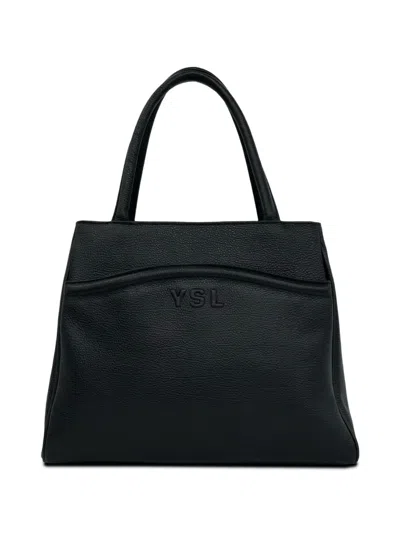 Pre-owned Saint Laurent 20th Century Leather Handbag In Black