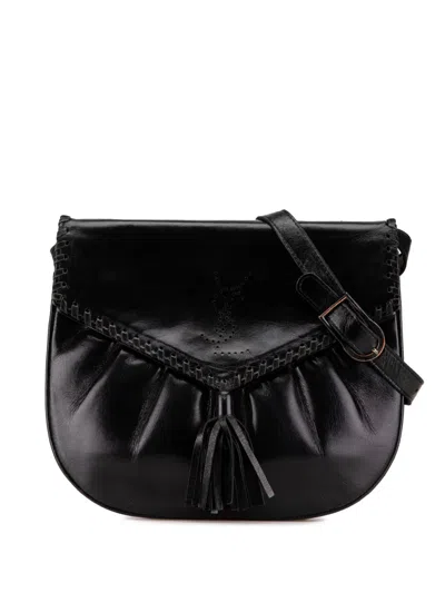 Pre-owned Saint Laurent 20th Century Leather Shoulder Bag In Black