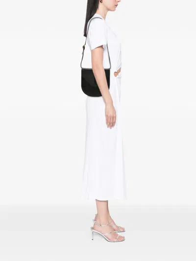 Pre-owned Saint Laurent 20th Century Leather Shoulder Bag In Black