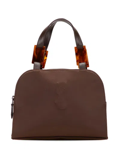 Pre-owned Saint Laurent 20th Century Nylon Tortoiseshell Handbag
