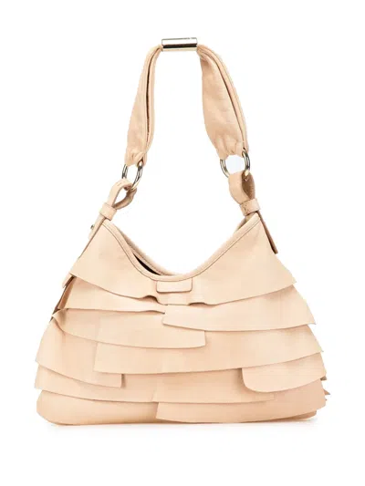 Pre-owned Saint Laurent 20th Century Small Leather St. Tropez Hobo Bag In Brown