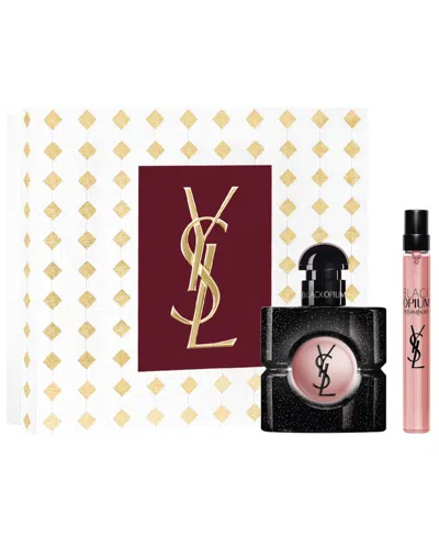 Saint Laurent 2-piece Black Opium Eau De Parfum Gift Set In Transparent