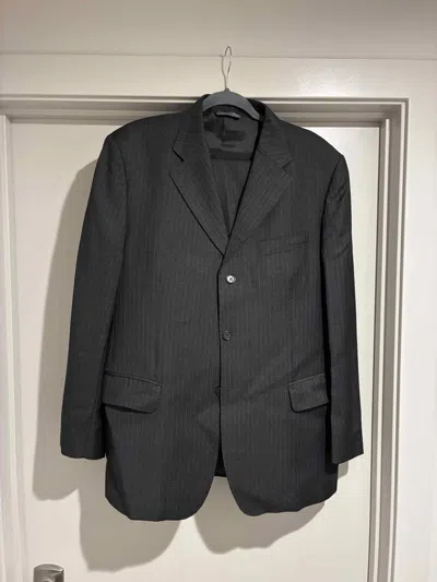 Pre-owned Saint Laurent 3-button Pinstripe 2-piece Suit In Gray