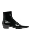 Saint Laurent 35mm Patent-leather Ankle Boots In Black