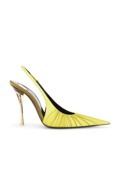 Saint Laurent 37 Slingback Pump In Yellow