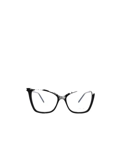 Saint Laurent 386 Cat-eye Optical Glasses In Black