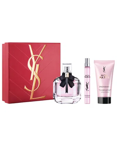 Saint Laurent 3-pc. Mon Paris Eau De Parfum And Body Lotion Gift Set In Transparent