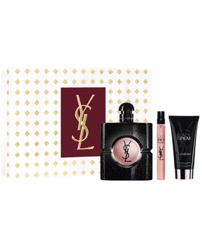 Saint Laurent 3-piece Black Opium Eau De Parfum Gift Set In No Color
