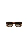 Saint Laurent 402 Rectangle-frame Sunglasses In Black