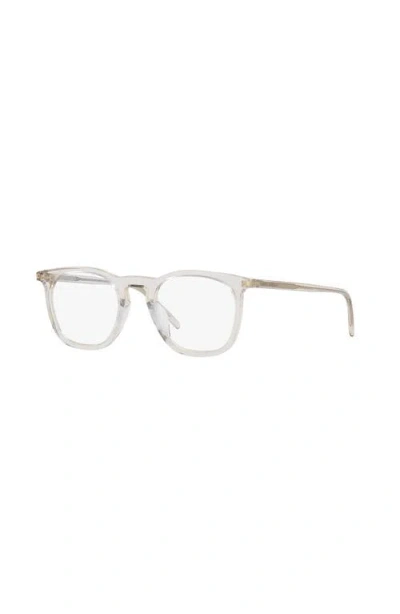 Saint Laurent 49mm Round Optical Glasses In Neutral