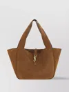 Saint Laurent 5 To 7 Bea Leather Tote Bag In Brown