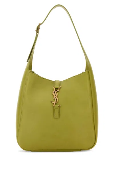 Saint Laurent 5 To 7 Shoulder Handbag, 23 Cm X 22 Cm X 8 Cm In Green