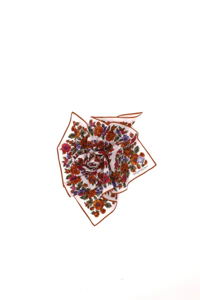 Saint Laurent 50 Cotton Scarf In Multi