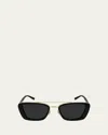 Saint Laurent 50mm Rectangular Sunglasses In Black
