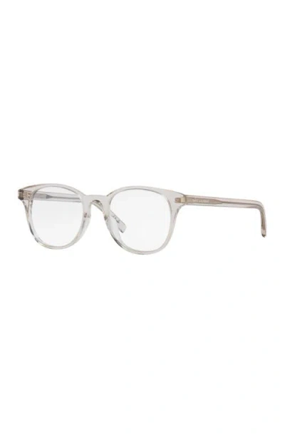 Saint Laurent 50mm Round Optical Glasses In Gray