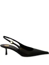 Saint Laurent Vendome Slingback Pumps In Smooth Leather In Black