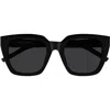 Saint Laurent Sl M143 Linea Monogram 001 Black Black Sunglasses In Crl