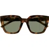 Saint Laurent Ysl Acetate Cat-eye Sunglasses In Havana