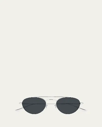 Saint Laurent 51mm Metal Aviator Sunglasses In Black