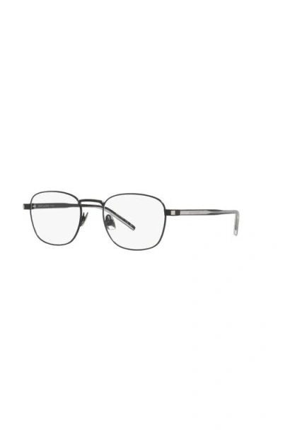 Saint Laurent 51mm Oval Optical Glasses In Black