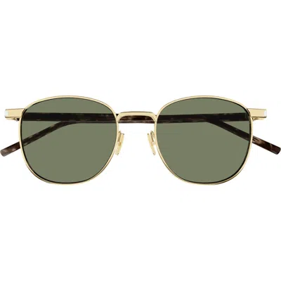 Saint Laurent 51mm Phantos Sunglasses In Gold